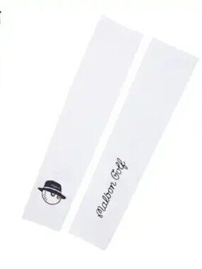 Malbon New Summer Sun Protection Arm Sleeves High-Quality Stretch White